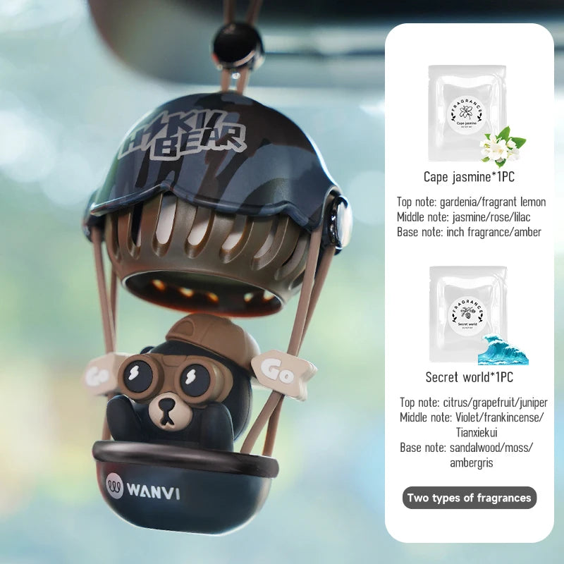Balloon Bear car pendant hanging ornament decoration air freshener accessories fragrance perfume diffuser rearview mirror hanger