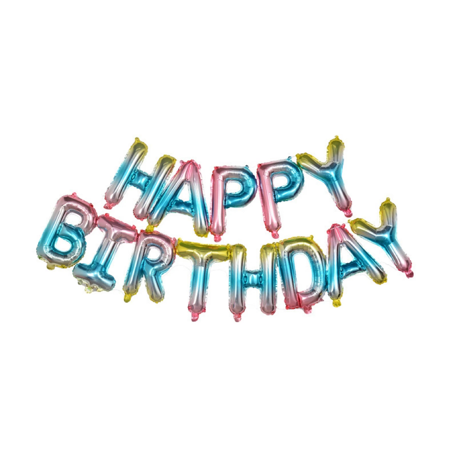 13pcs Rose Gold Happy Birthday Balloons – Letter Foil Balloon Decoration Set