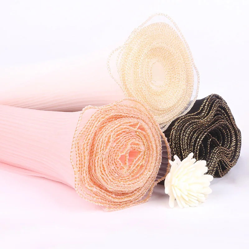 28cmx400cm Flower Wrapping Paper Pearl Wave Yarn Lace Mesh Florist Bouquet Valentine&