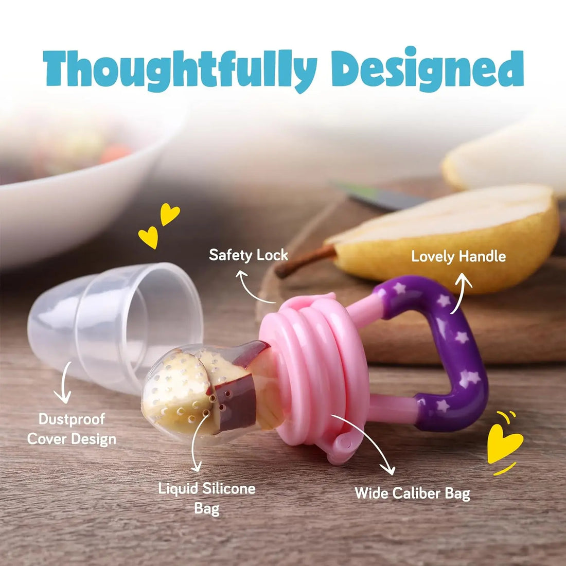 1pc Baby Feeding Spoon Fruit Grinding Pacifier Complementary Bites Silicone Mesh Baby Feeding Tableware