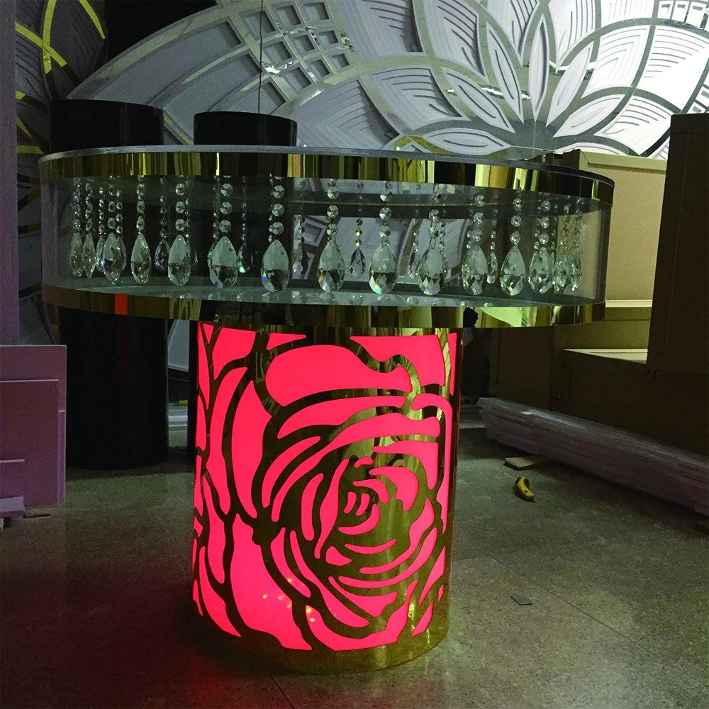 Wedding Supplies Wedding Gold Cake Table Decoration Table Mariage Acrylic Table For Sale