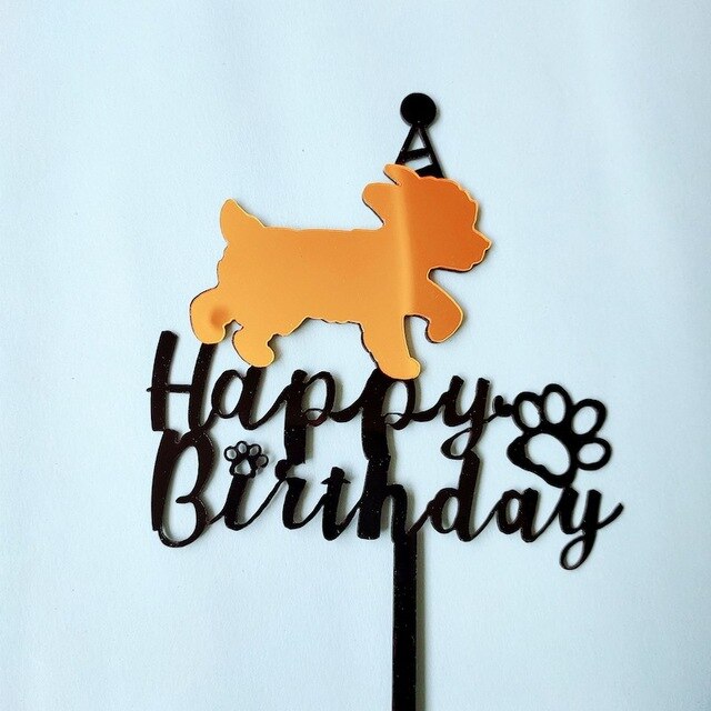 INS Original Animal Theme Happy Birthday Acrylic Cake Topper Gold Giraffe Cake Toppers for Baby Birthday Party Cake Decorations