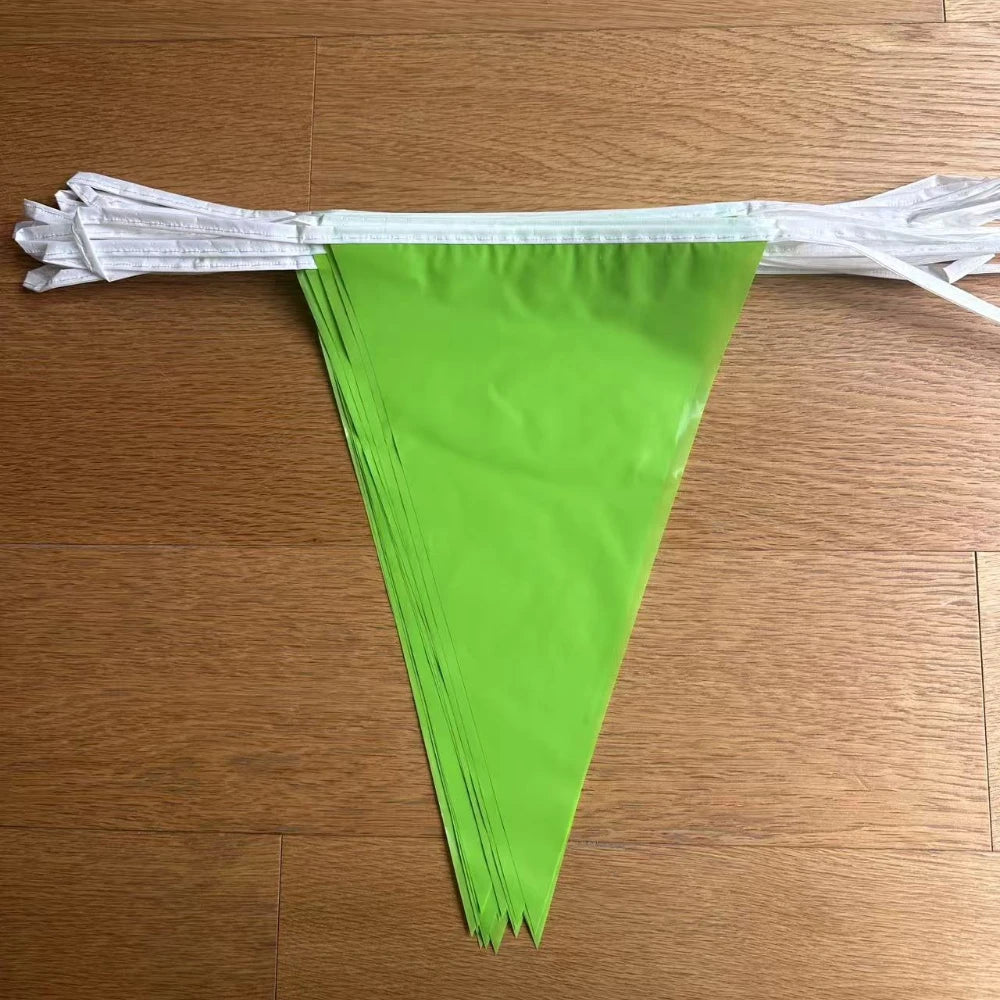 33 Ft Banners Flags String Triangle Bunting Pennant Garland for Grand Graduation Birthday Party Festival Celebration (Orange)