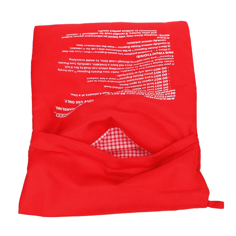Microwave Baking Potatoes Bag Washable Cooker Bag Oven Steam Pocket Quick Baked Potatoes Rice Pocket Soil Bean Bag