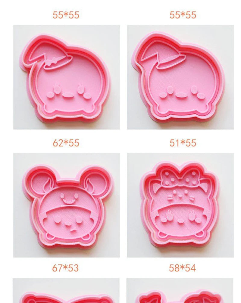 Disney Mickey Halloween Cookie Cutter Cute Anime Figure Biscuit Mould Candy Mold DIY Reusable Press Embosser Model Baking Tools
