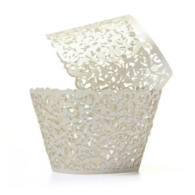 500pcs Hollow Little Vine Lace Laser Cut Cupcake Wrapper Liner Baking Cup Paper Cake Cup DIY Baking Wedding Party Supplies