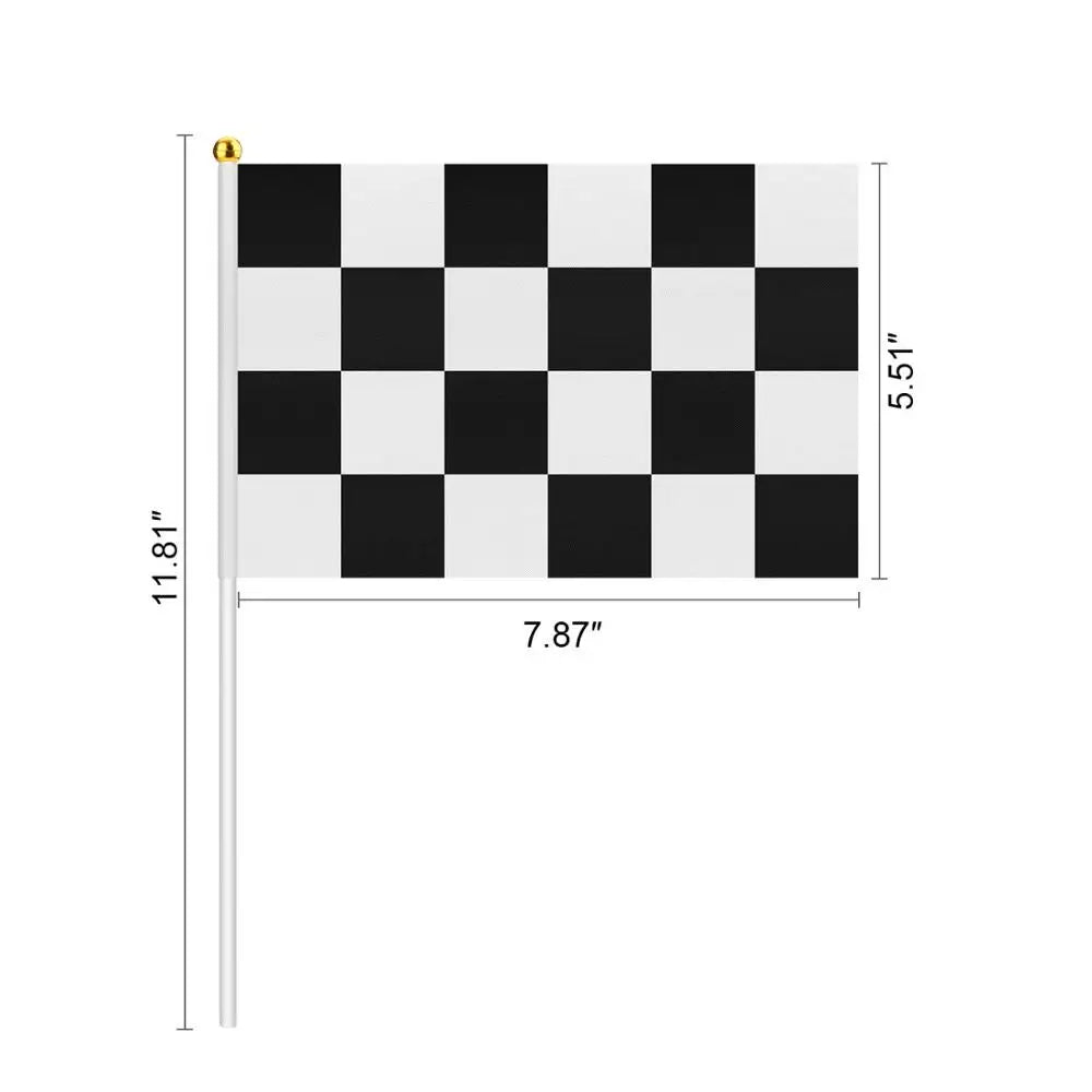 Racing car cake topper Black white plaid birthday supplies Chess Motorcycle Checkered Flags baby shower party favors for Boys
