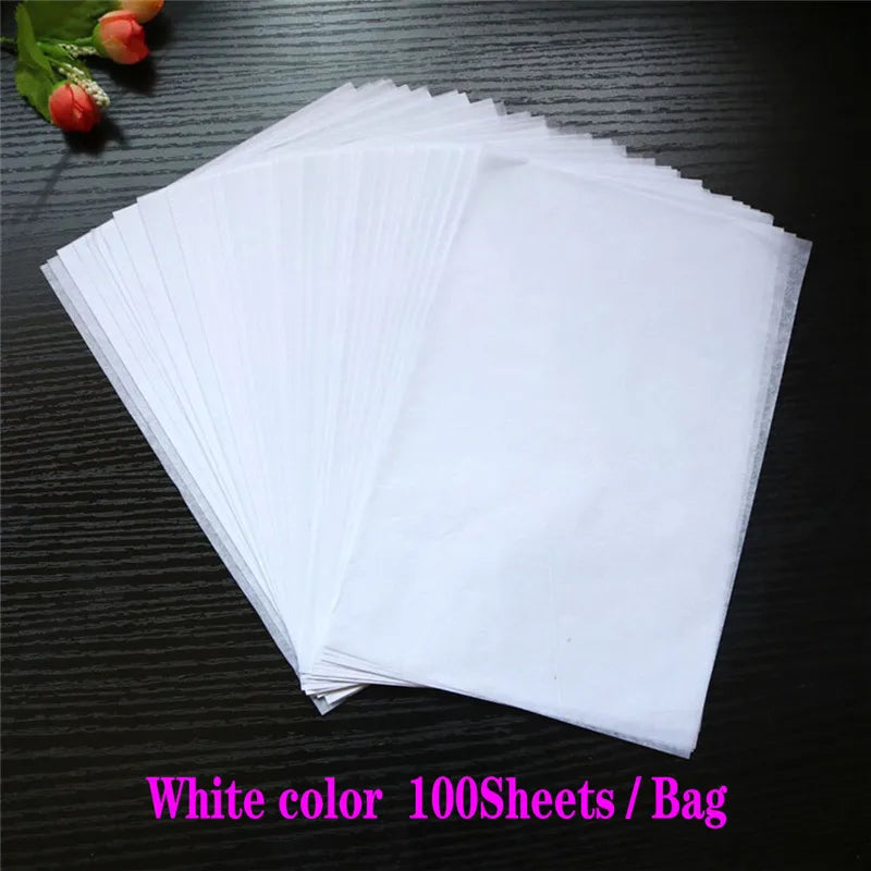 100 Sheets/bag 21X14cm Colorful Tissue A5 Wine Wrapping Papers DIY Folding Craft Paper Party Wedding Home Decor Packing Supplies