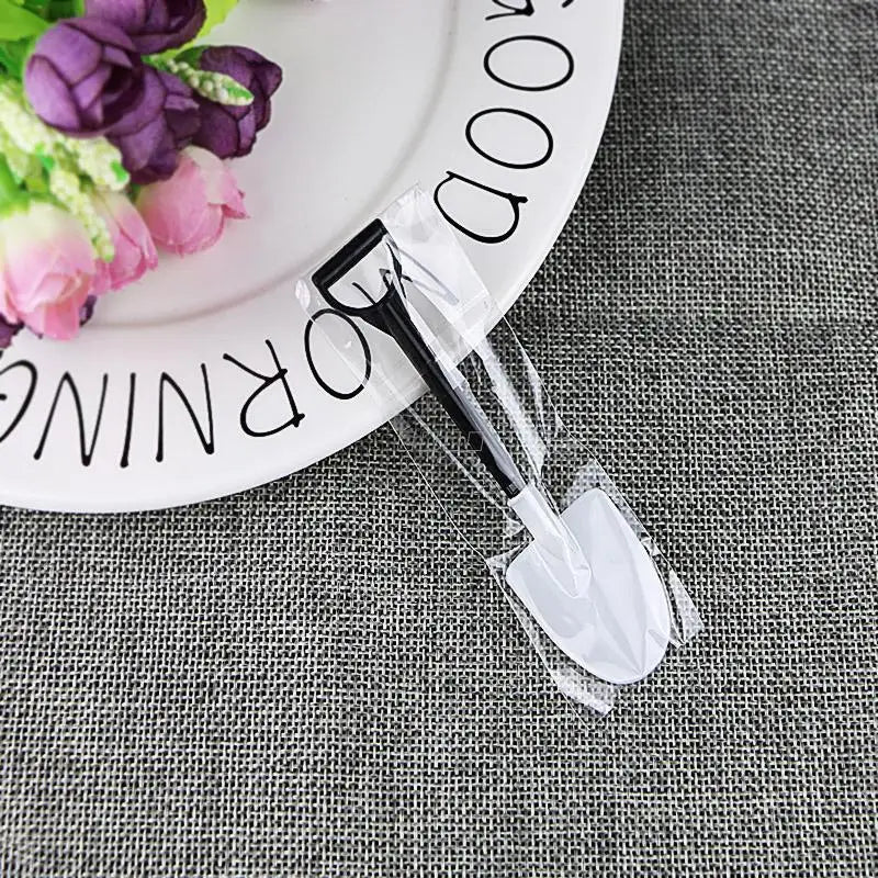 2000Pcs Plastic Disposable Mini Shovel Spoon Potted Ice Cream Cake Spoon for Kids Dessert Tea Coffee Spoons Party Supplies