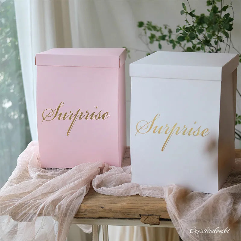 5pcs Birthday Cake Proposal Box Suprise Box Cardbaord Paper Gift Box Party Decoration Gift Present Wrapping Packaging Supplies