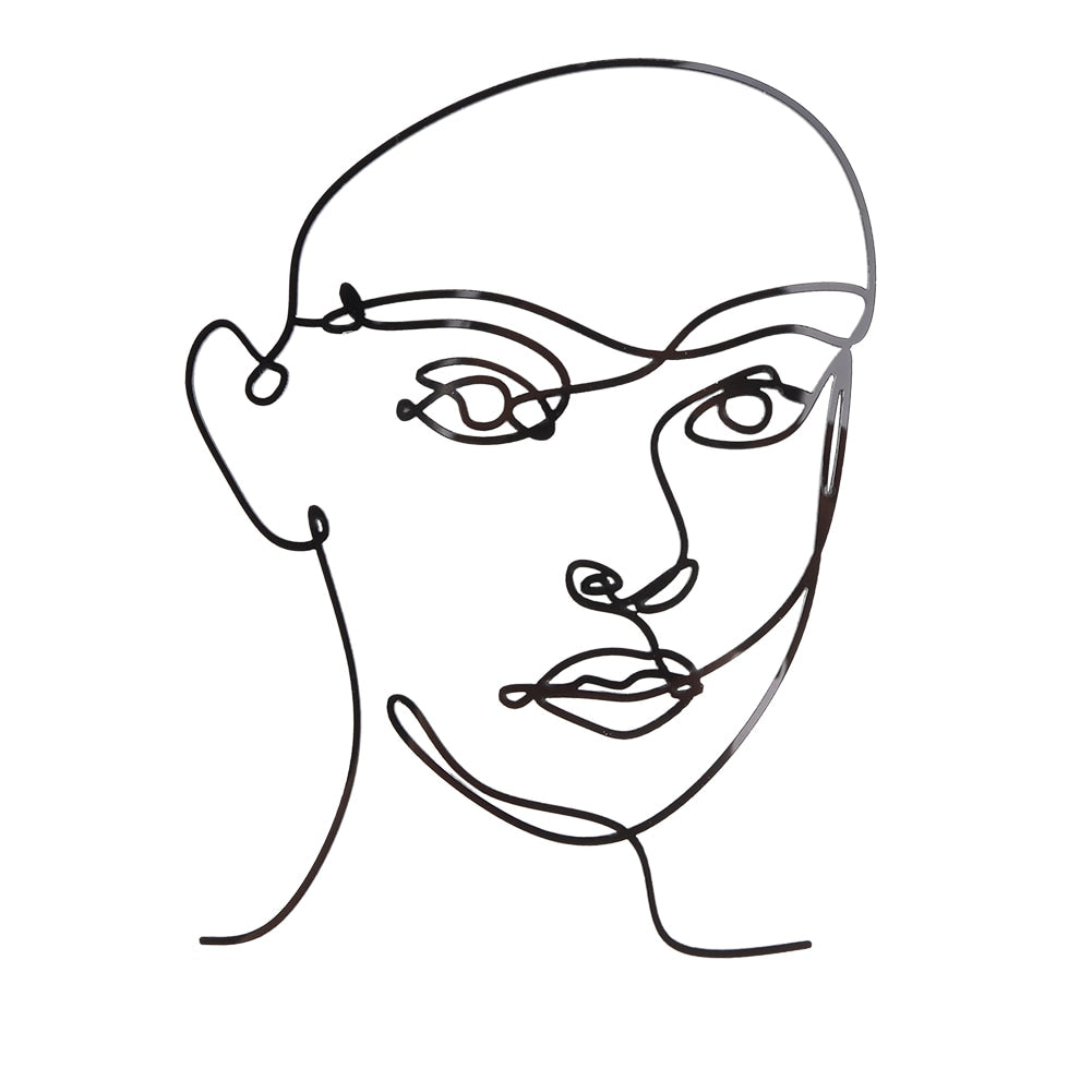 Acrylic Minimalist Art Lady Face Cake Topper Wedding Sexy Woman Girl Happy Birthday Cake Topper Party Supplies Cake Decorations