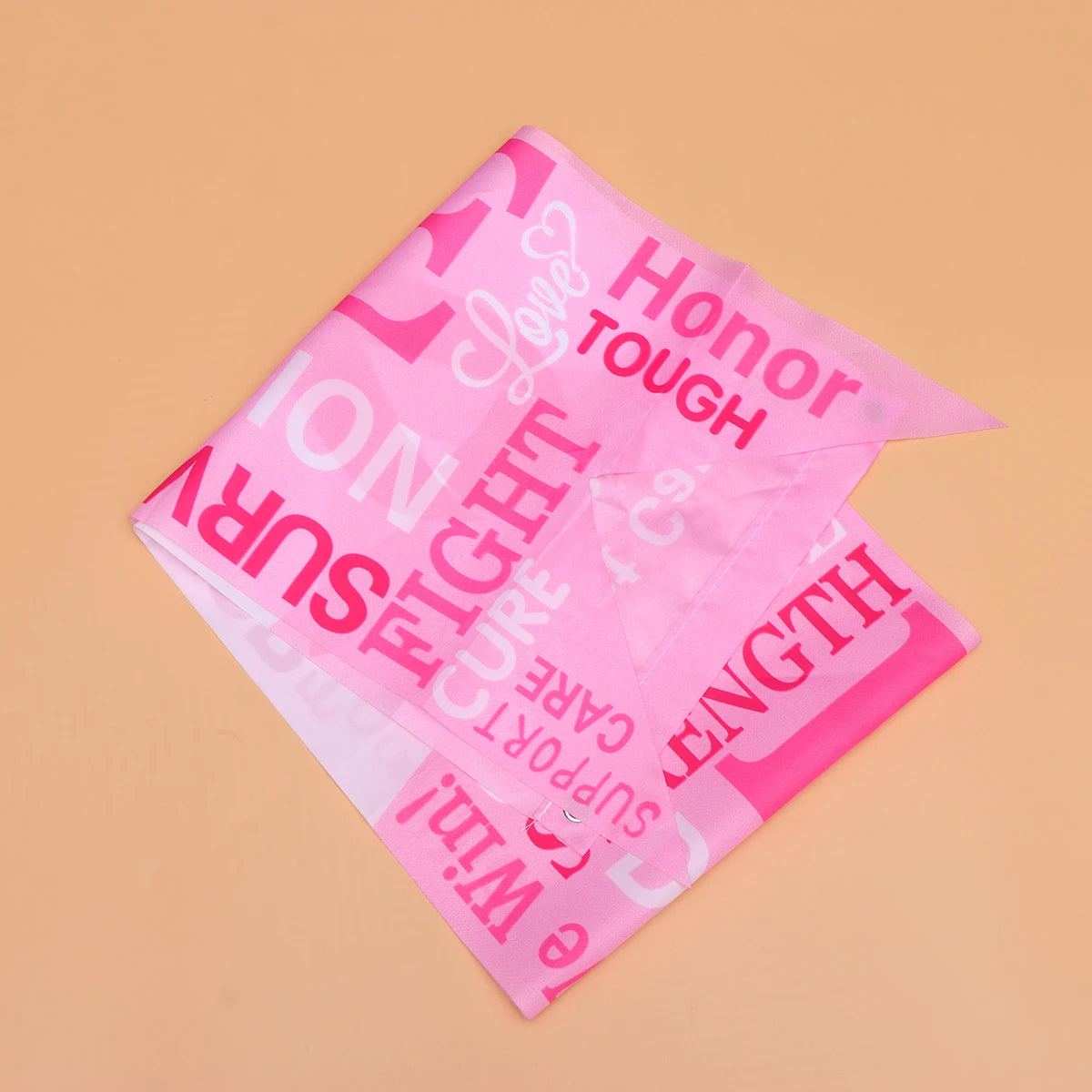 2pcs Pink Ribbon Banners Breast Cancer Awareness Health Hanging Flags Wall Decor For Doors Windows Party Decorations