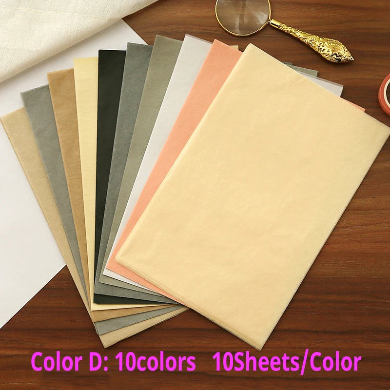 100 Sheets/bag 21X14cm Colorful Tissue A5 Wine Wrapping Papers DIY Folding Craft Paper Party Wedding Home Decor Packing Supplies