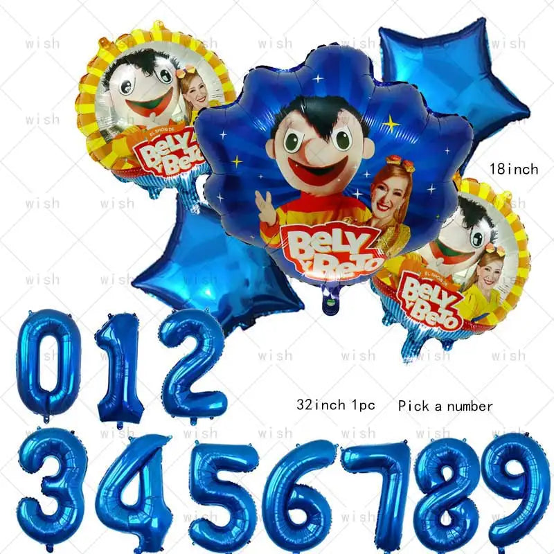Bely Y Beto Balloon Birthday Party Decoration Wedding Boy Game Decor Supply Glod 32inch Ballon Baby Shower
