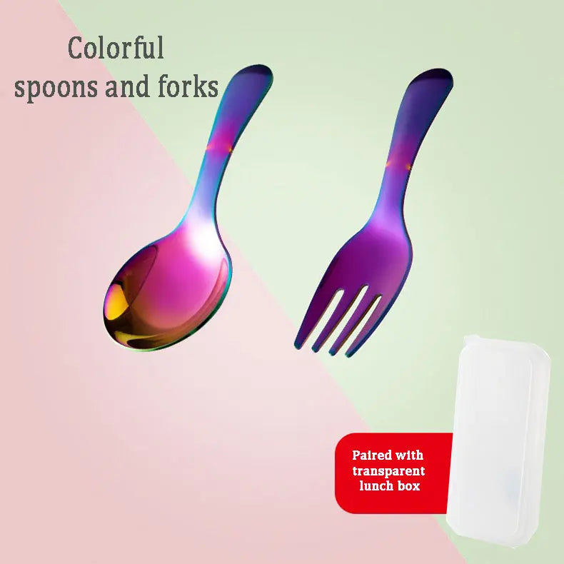 Outdoor Tourism 304 Stainless Steel Portable Tableware, CHILDREN&