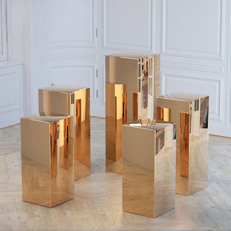 Wedding supplies gold pillars dessert table set cake plinth stand For Birthday Party Supplies