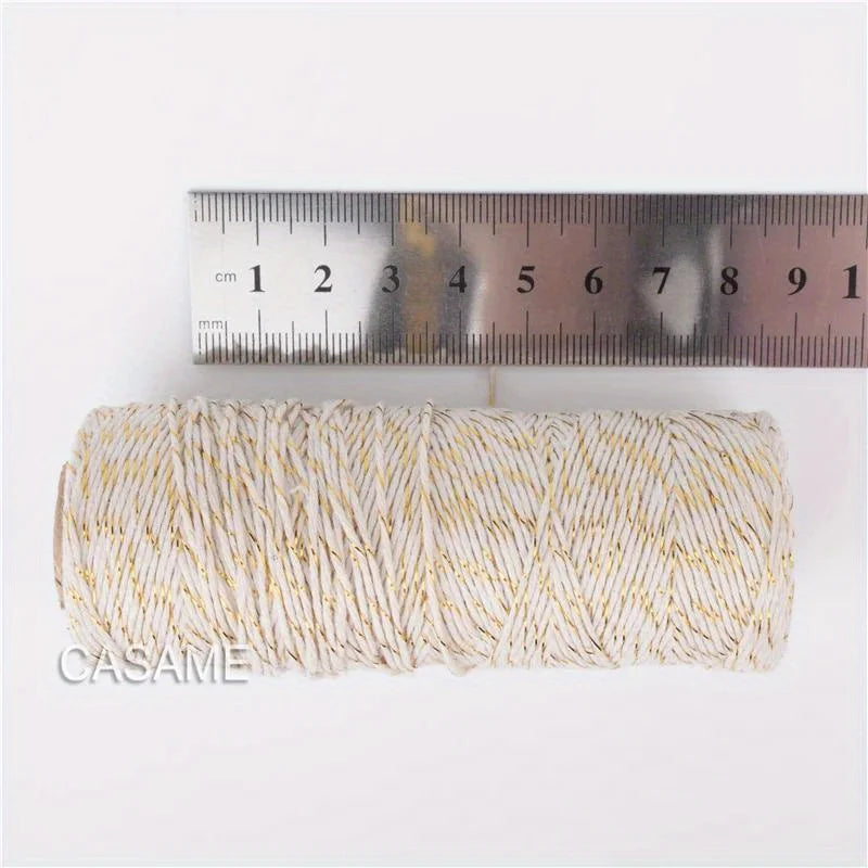 Cotton Twine Natural Jute Twine Packing Twines BakersTwine for Holiday Gift Wrapping Butchers Baking Arts and Crafts Gardening