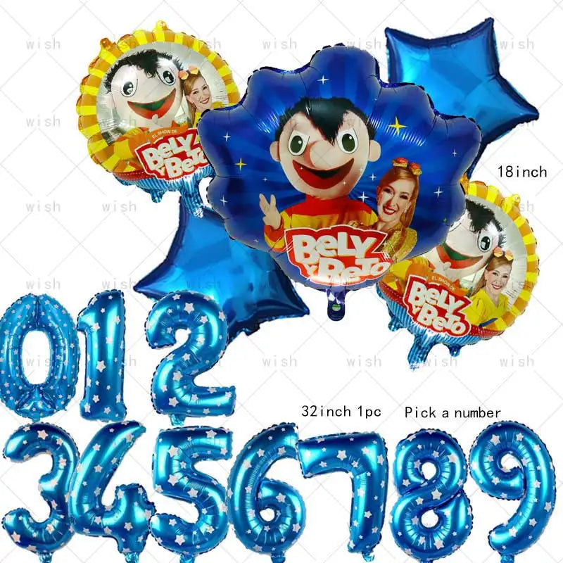Bely Y Beto Balloon Birthday Party Decoration Wedding Boy Game Decor Supply Glod 32inch Ballon Baby Shower