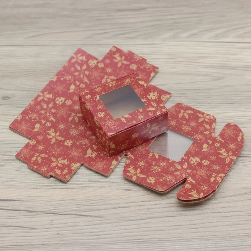 10pcs Kraft Paper Gift Boxes (5.5×5.5×2.5cm) – DIY Packaging for Christmas, Candy & Party Favors