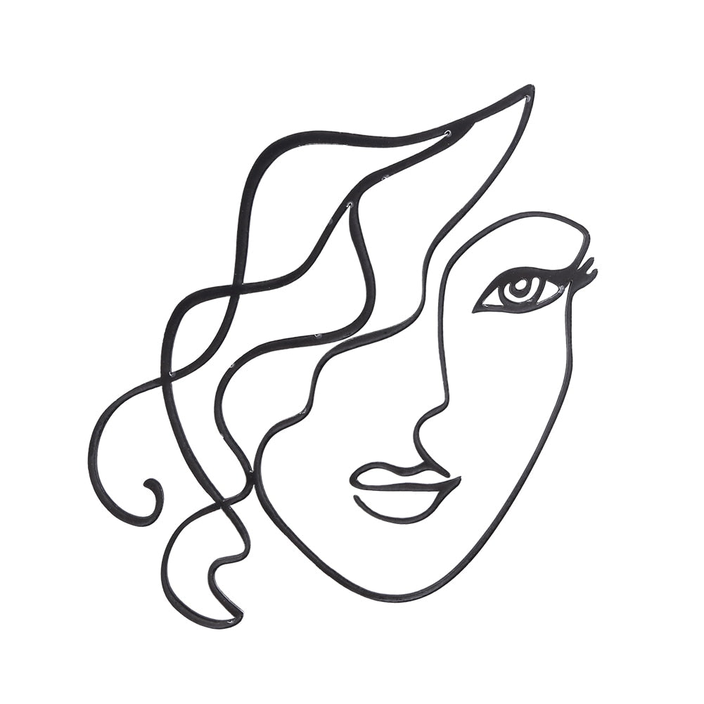 Acrylic Minimalist Art Lady Face Cake Topper Wedding Sexy Woman Girl Happy Birthday Cake Topper Party Supplies Cake Decorations