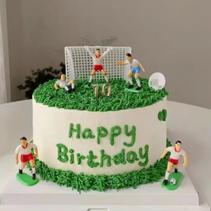 9Pcs/Set Soccer Football Basketball Kids Cupcake Decoration Cake Topper Happy Birthday Baby Children Party Decor Party Supplies