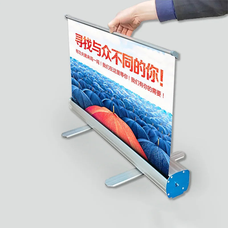 Custom Roll Up Banner Stand Flag Poster Screen 80*200cm High Quality Aluminum Alloy With Graphic Free design Cover