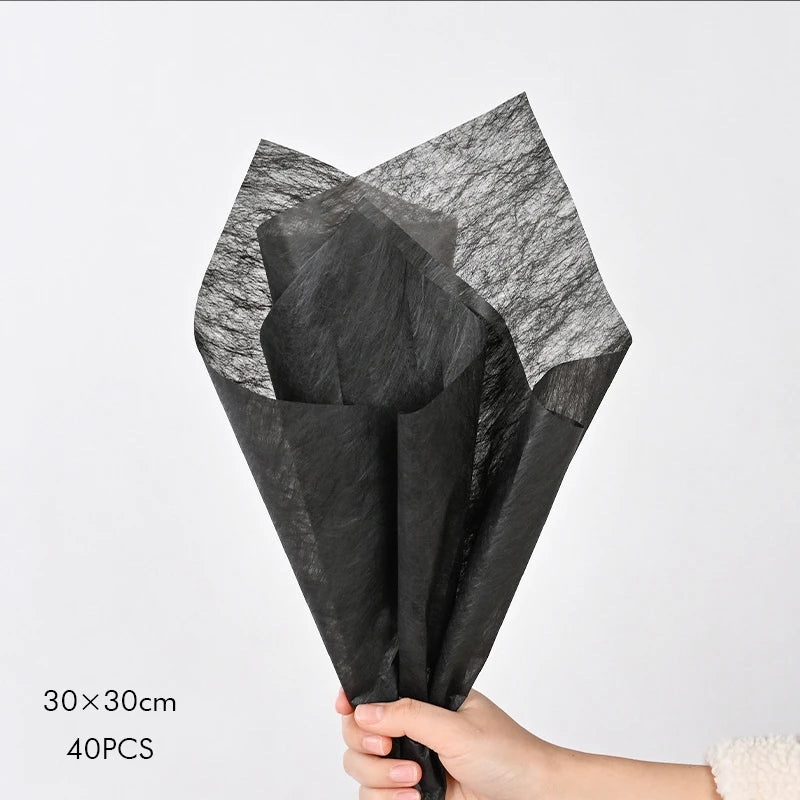 40pcs Cotton Flower Wrapping Paper – Bouquet Liner Sheets for Florist, Wedding & Birthday Gifts