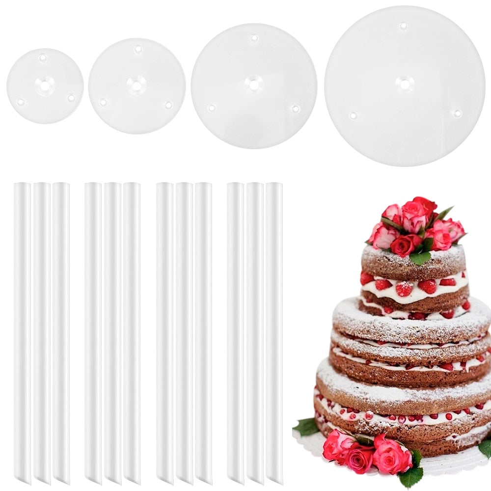 20Pcs Cake Dowels White Plastic Cake Support Rods cake tool Straws 9.4/11.8" Length cake stand baking accessories and tools