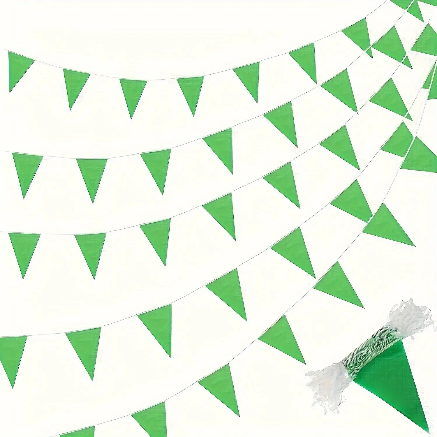 33 Ft Banners Flags String Triangle Bunting Pennant Garland for Grand Graduation Birthday Party Festival Celebration (Orange)