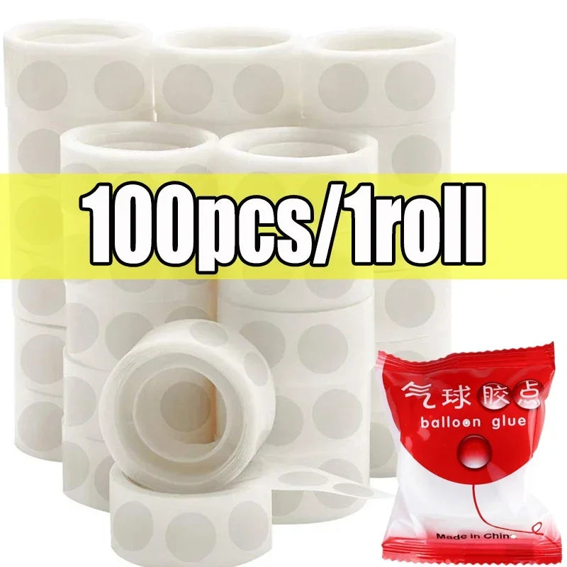 Double-Sided Balloon Glue Dots – Clear Sticky Point Tape for Party Decorations, Arch & Photo Stand