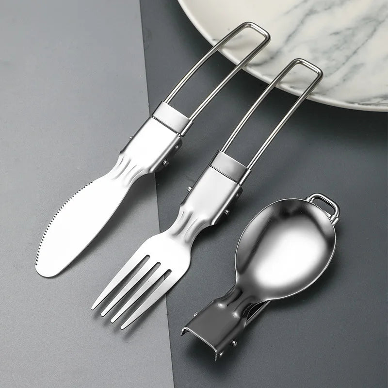 Outdoor Dining Portable Tableware Set, Travel Single Person Set, Knife, Fork, Spoon
