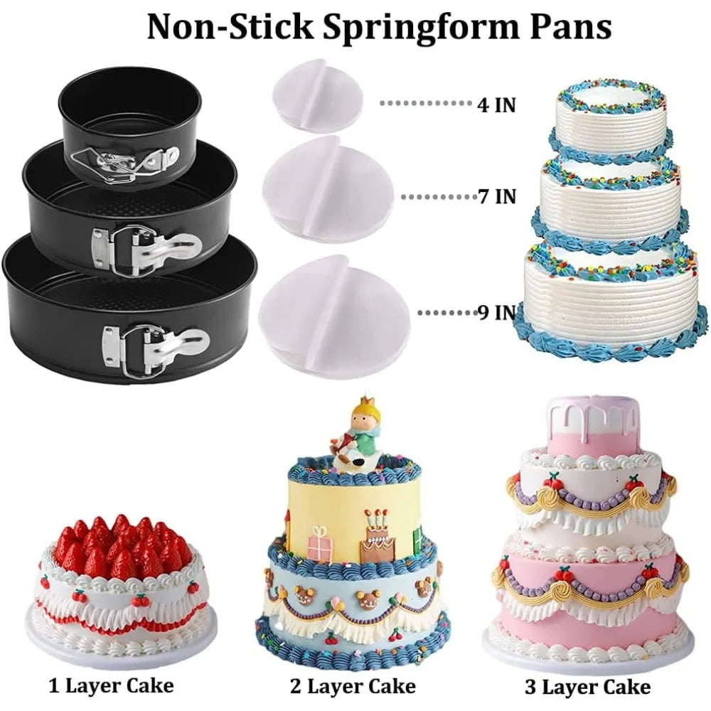 Cake Decorating Kit-520 PCS Cake Decorating Supplies Kit with Cake Carrier,Storage Case,Springform Pans Set,Bakeware