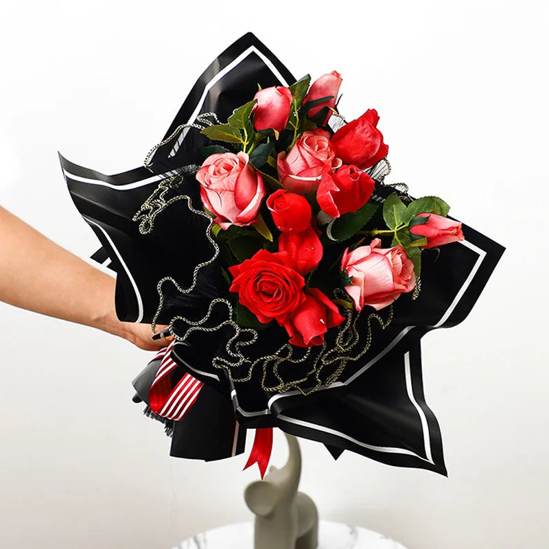28cmx400cm Flower Wrapping Paper Pearl Wave Yarn Lace Mesh Florist Bouquet Valentine&