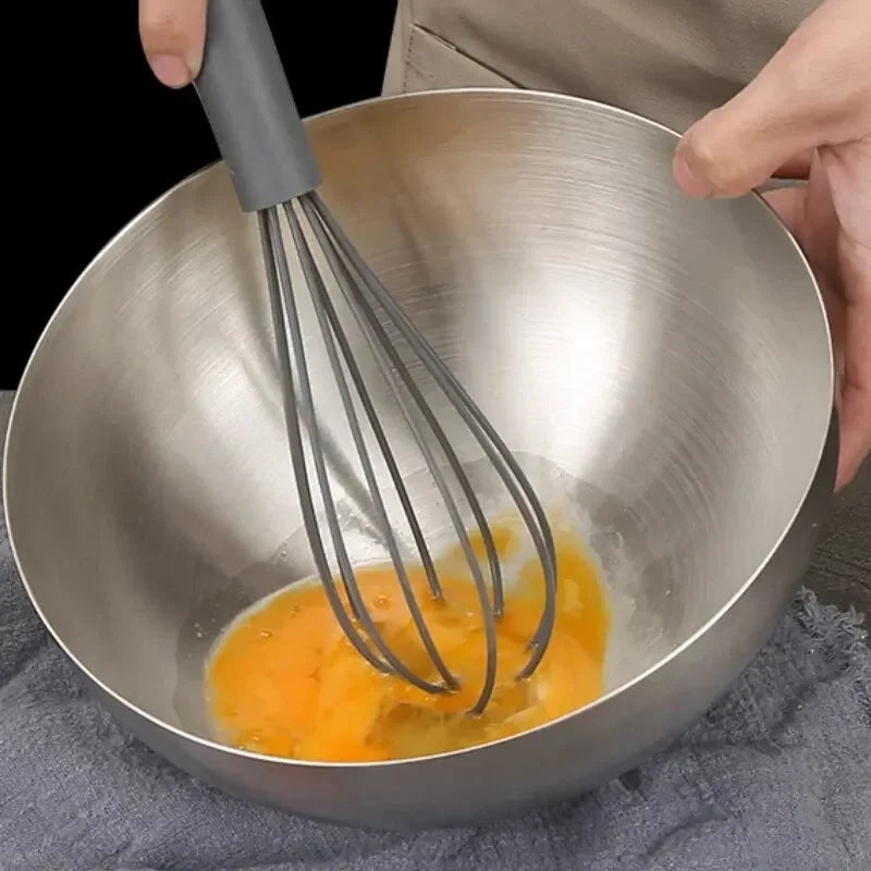 Stainless Steel Gold And Silver Salad Bowl Rice Noodles Lamian Noodles Bowl Kitchen Tableware Food Container