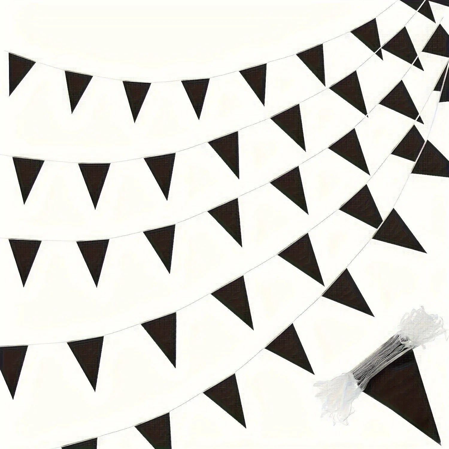 33 Ft Banners Flags String Triangle Bunting Pennant Garland for Grand Graduation Birthday Party Festival Celebration (Orange)