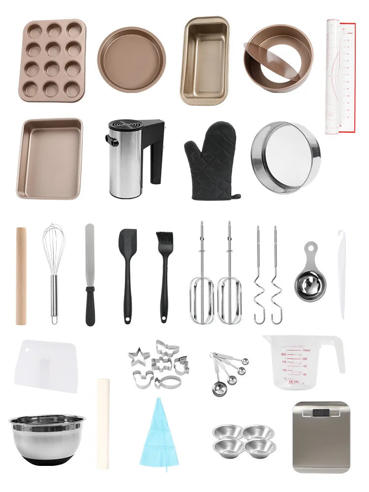 Baking tool set Beginner to make cake ingredients Small oven Full set of utensils