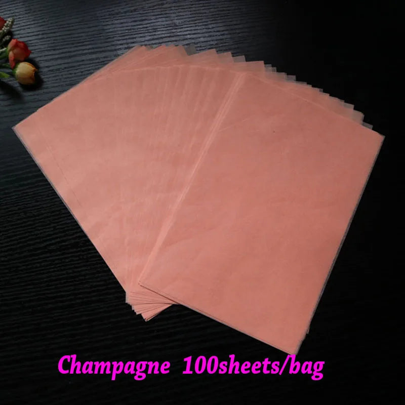 100 Sheets/bag 21X14cm Colorful Tissue A5 Wine Wrapping Papers DIY Folding Craft Paper Party Wedding Home Decor Packing Supplies