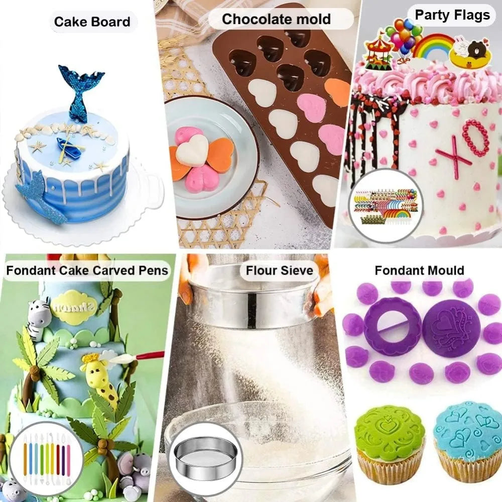 Cake Decorating Kit-520 PCS Cake Decorating Supplies Kit with Cake Carrier,Storage Case,Springform Pans Set,Bakeware
