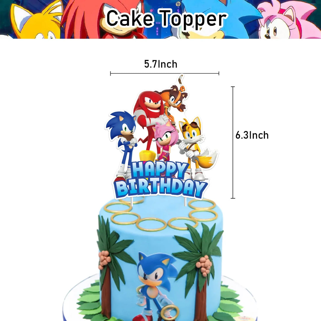 Sonic the Hedgehog Theme DIY Balloons Party Supplies Birthday Banner Latex Balloon Decoration Cake Supplies Kid Toys gift