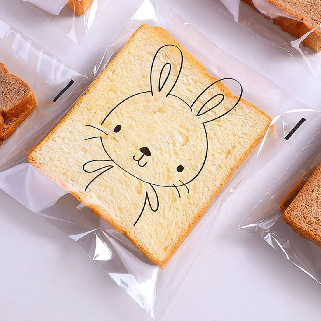 100pcs Transparent Animal Treat Bags – Self-Adhesive Gift Packaging for Cookies, Candy & Bakery Goods
