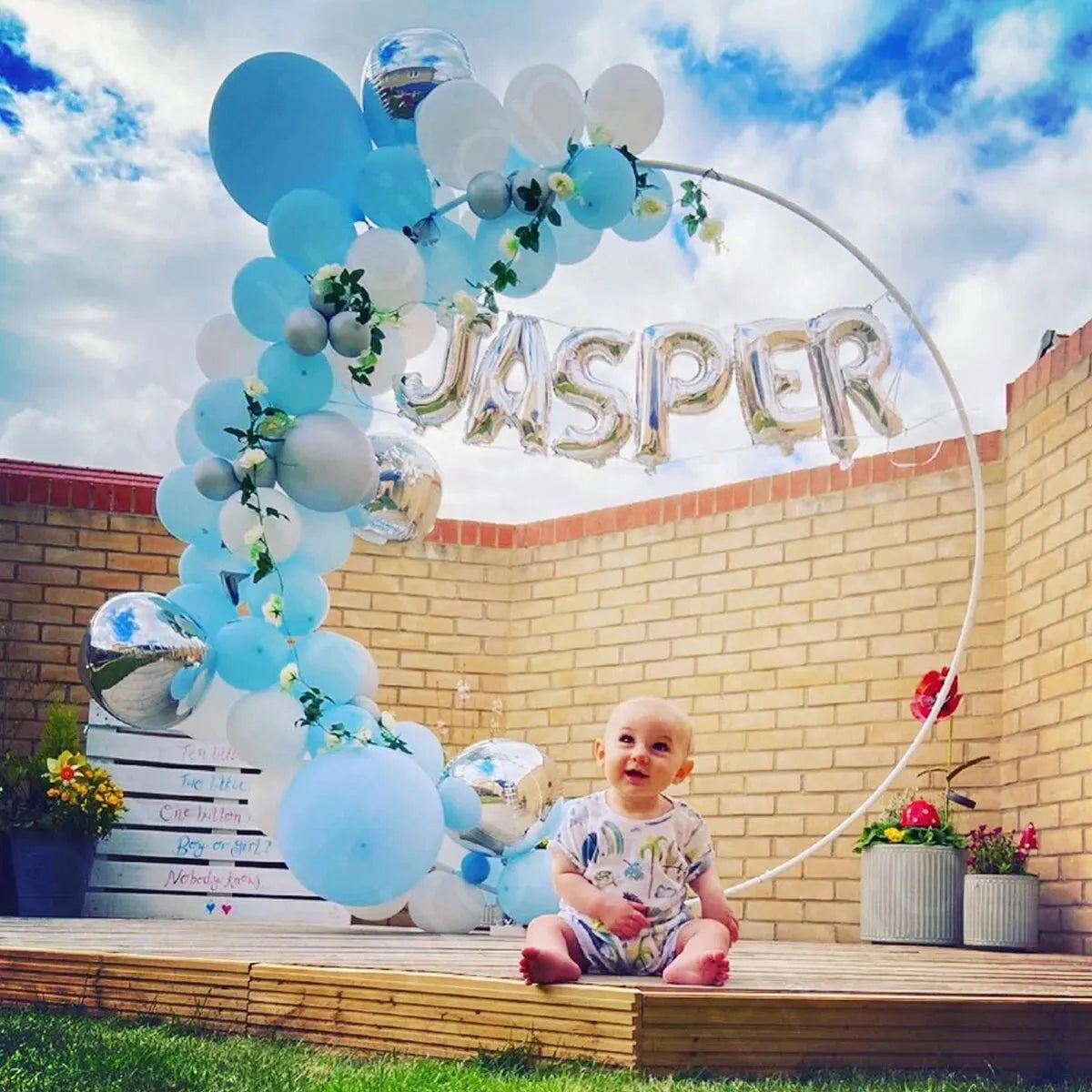 Plastic Balloon Arch Ring DIY Wreath Frame Holder Circle Ballon Stand Column Base Baby Shower Wedding Birthday Party Decor Kids
