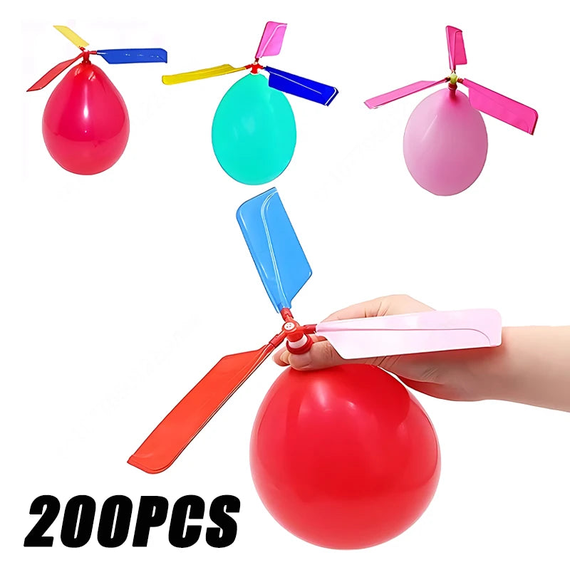 Balloon Aircraft Science and Technology Educational Toys Technology Handmade Diy Balloon Helicopter Children&