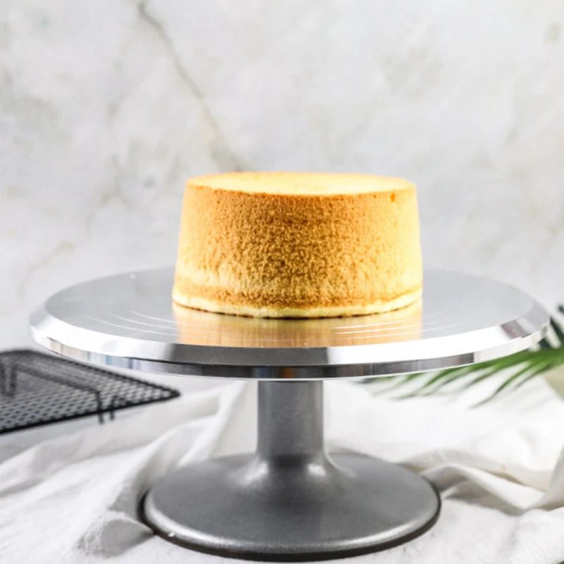Big Deal Aluminium Alloy Revolving Cake Stand 12 Inch Rotating Cake Turntable For Cake, Cupcake Decorating Supplies Bake Tool