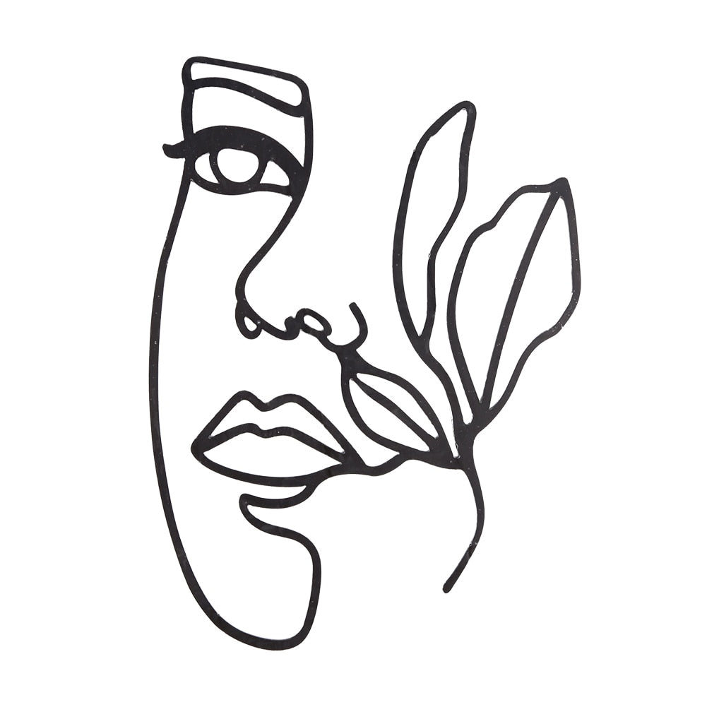 Acrylic Minimalist Art Lady Face Cake Topper Wedding Sexy Woman Girl Happy Birthday Cake Topper Party Supplies Cake Decorations