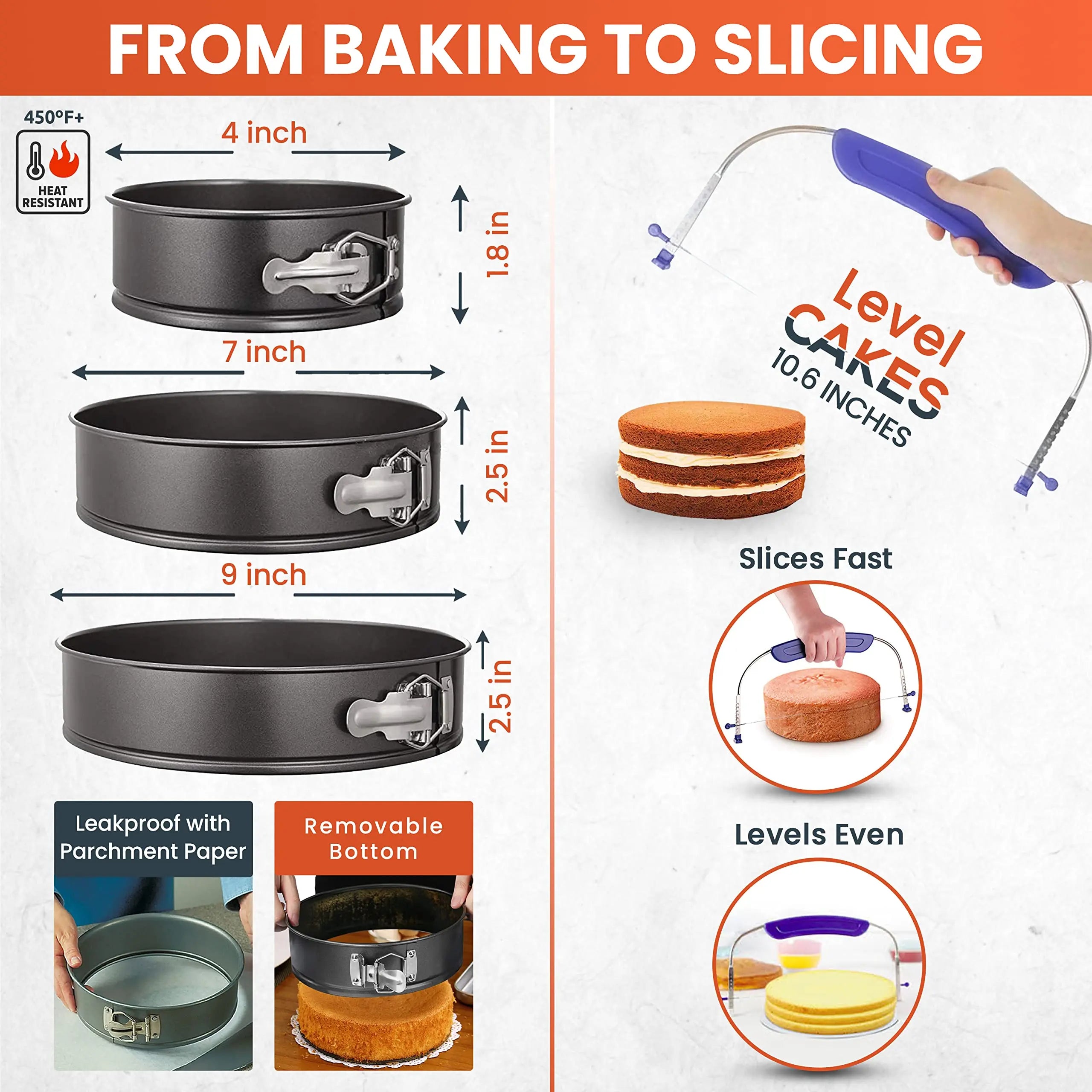 700PCs Cake Decorating Supplies Kit with Baking Supplies- Cake Decorating Tools with Springform Pans Cake Leveler Turntable Ect.