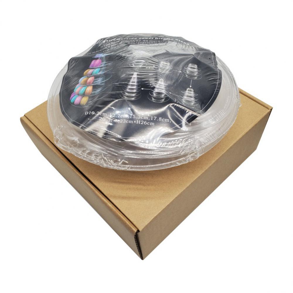 Transparent Round Macaron Tower Stand 6/4 Tiers Quality Macaroon Tower Stand Cake Display Rack Party Wedding Dessert Display