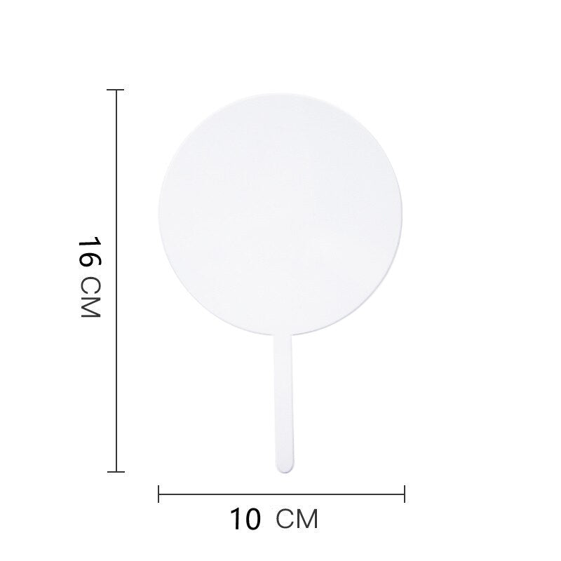 10Pcs Transparent Blank Acrylic Cake Toppers DIY Wedding Birthday Party Cupcake Insert Card Dessert Baking Cake Decorations Tool