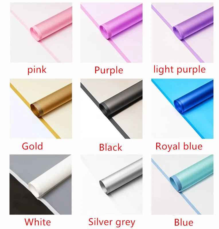5sheets Half Transparent Flower Wrapping Paper Korean Style Gift Grinding Edge Rose Packing Florist Bouquet Wrapping Material
