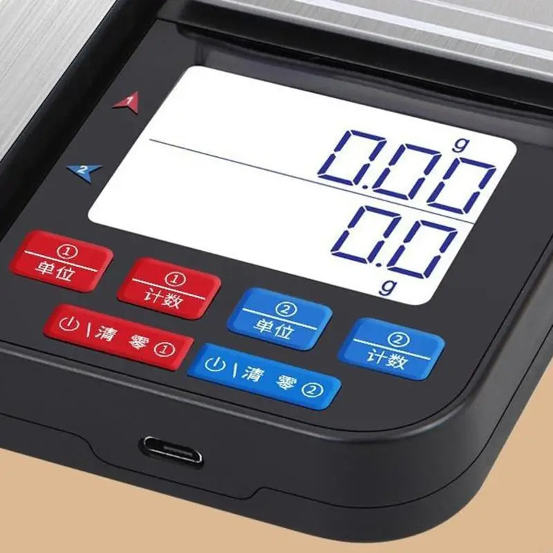 E5BE Dual Platform digital Kitchen & Scale Tare Clear Backlight Dispaly for Smart Counting for Food Ingredients Baking