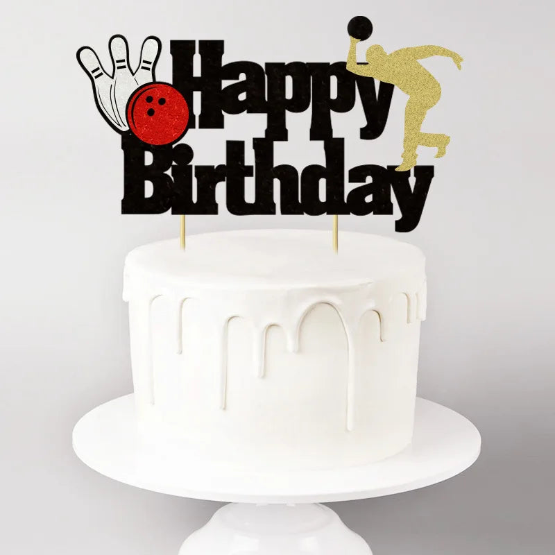 Cricket, Basketball, Football & Guitar Cake Toppers – Sports Theme Birthday Cupcake Picks for Party Decorations & DIY Baking